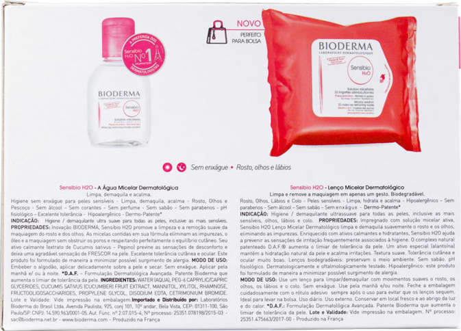 Kit Bioderma Sensibio H2O Solution Wipes (2 Produtos)