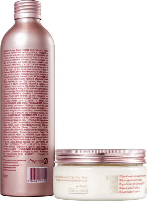 Kit Walory Blond Hydrate Tratamento (2 Produtos)