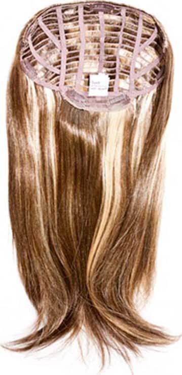 Hairdo Castanho Com Mechas Douradas - Aplique Liso em Camadas 63cm