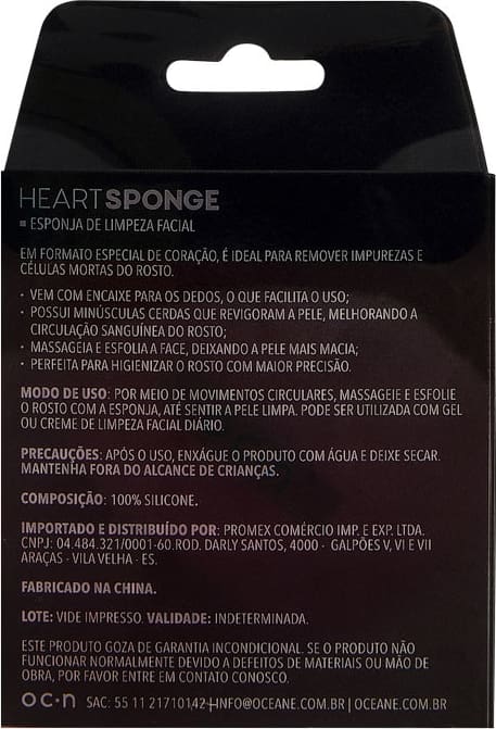 Heart Sponge Pink - Esponja de Limpeza Facial