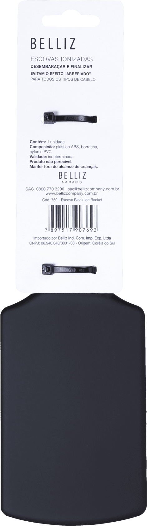 Belliz Black Ion - Escova Raquete