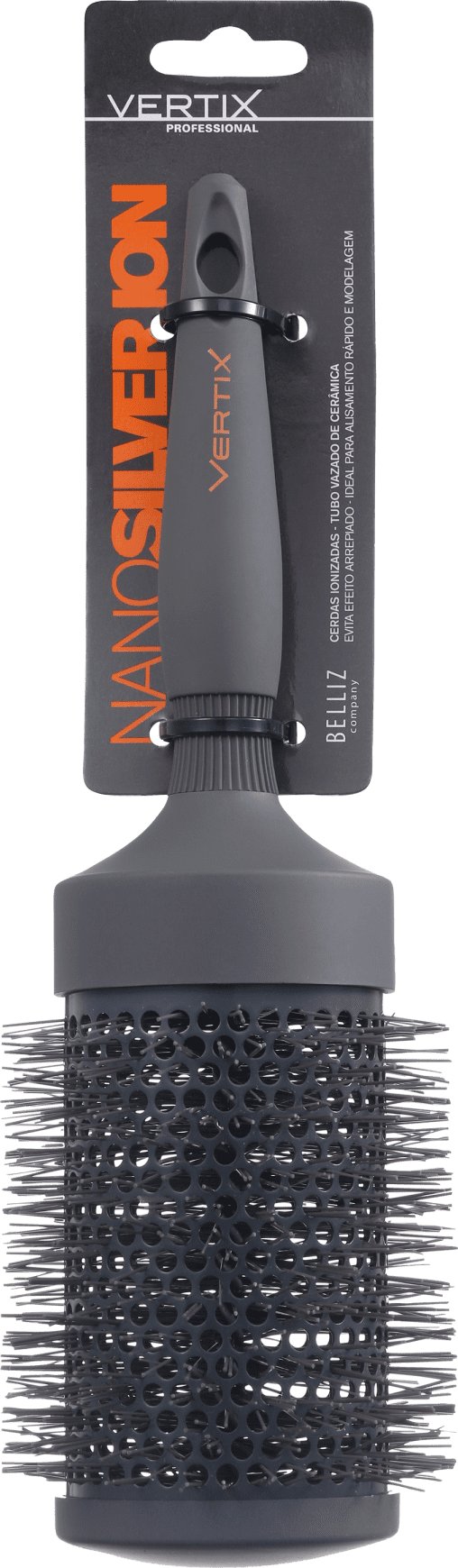 Vertix Nano Silver Hot Íon Vazada - Escova Térmica 65mm