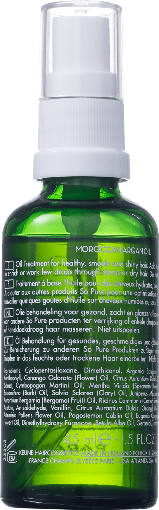 Keune So Pure Natural Balance Moroccan Argan - Óleo Capilar 45ml