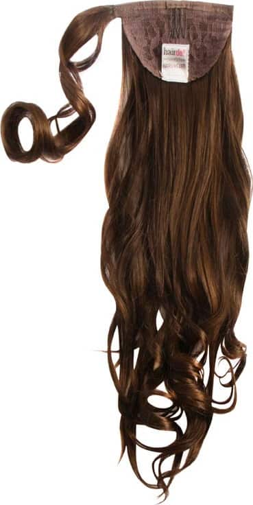 Hairdo Chocolate Com Mechas Cobre - Aplique Rabo de Cavalo Ondulado 58cm