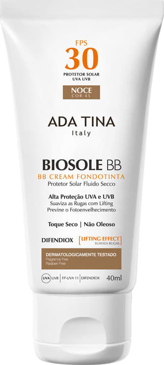 Ada Tina Biosole BB Cream FPS30 Noce - Protetor Facial com Cor 40ml
