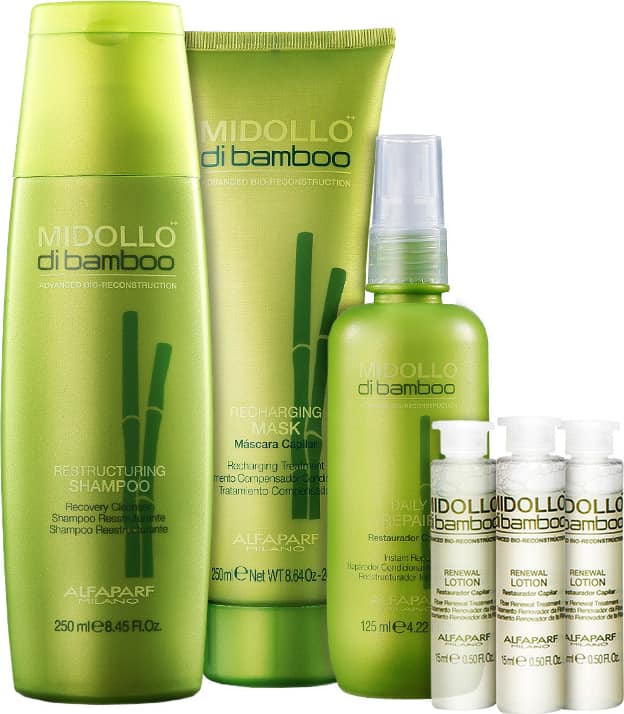 Alfaparf Midollo di Bamboo Ritual de Reconstrução Kit (4 Produtos)
