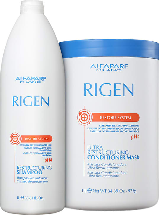 Kit Alfaparf Rigen Restore System Salon (2 Produtos)