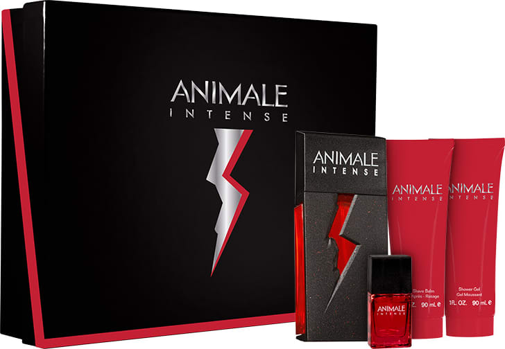 Conjunto Animale Intense For Men Masculino - Eau de Toilette 100ml + Loção Pós-Barba 90ml + Sabonete 90ml + Eau de Parfum 7,5ml