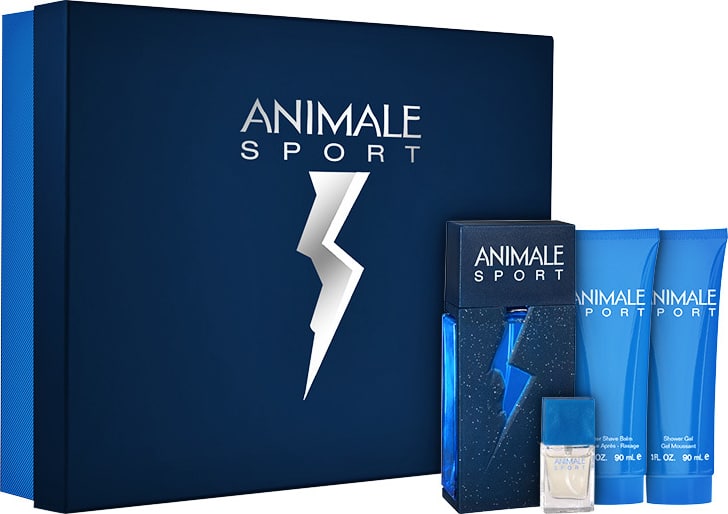 Conjunto Animale Sport For Men Masculino - Eau de Toilette 100ml + Loção Pós-Barba 90ml + Sabonete 90ml + Eau de Toilette 7,5ml
