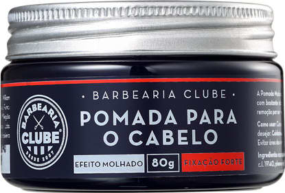 Barbearia Clube Efeito Molhado - Pomada Modeladora 80g