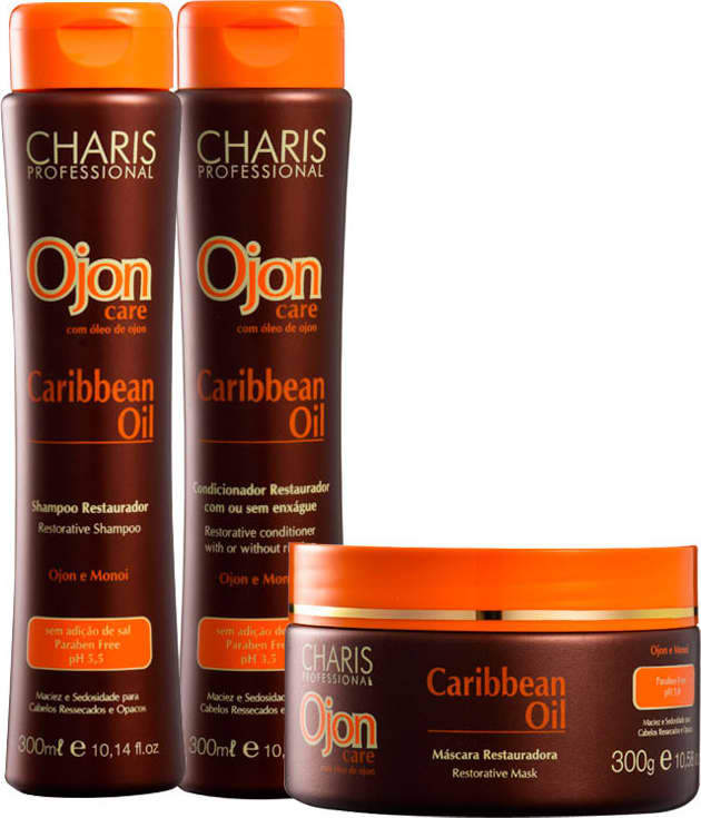 Kit Charis Ojon Care Caribbean Oil Tratamento (3 Produtos)