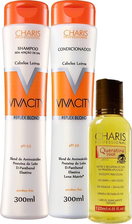 Kit Charis Vivacity Queratina Hair (3 Produtos)