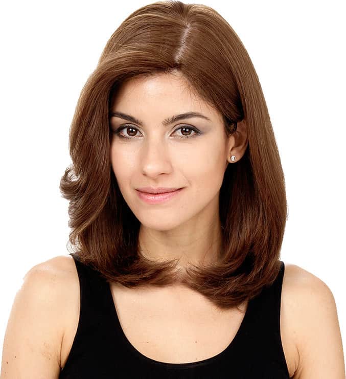 Crown Wigs Carol Castanho Médio/Claro/Louro Escuro - Peruca 35cm