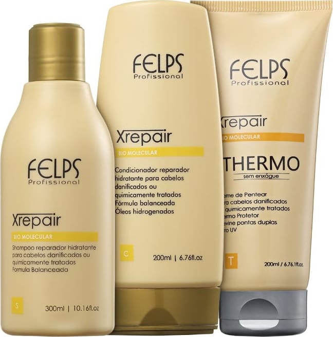 Kit Felps Profissional XRepair Bio Molecular Thermo Trio (3 Produtos)