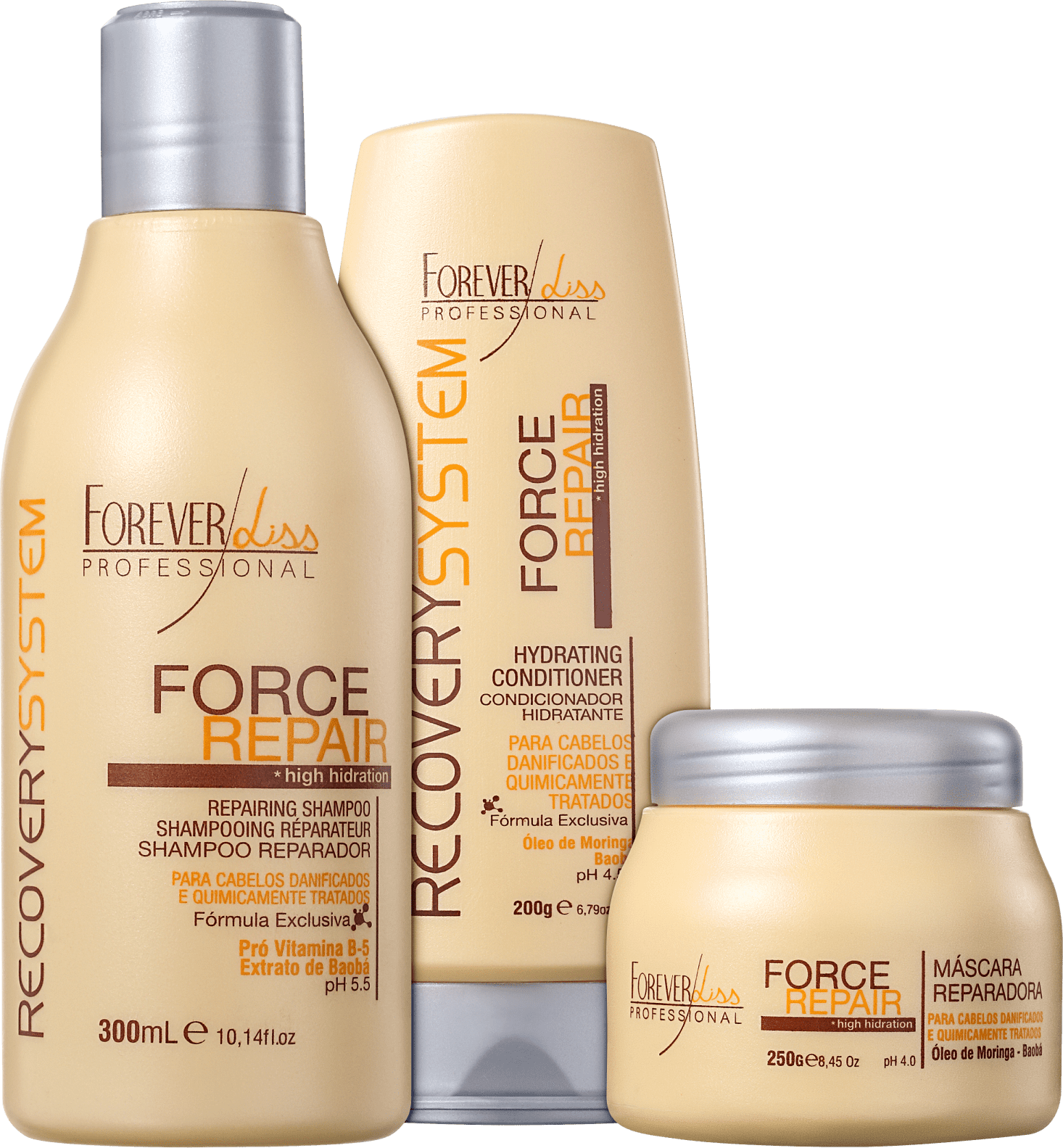 Kit Forever Liss Professional Force Repair Trio (3 Produtos)