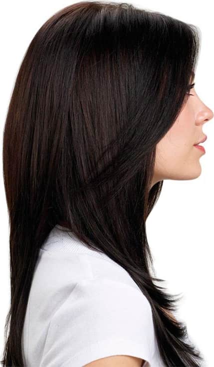 Hairdo Liso em Camadas - Castanho Super Escuro 48 Cm