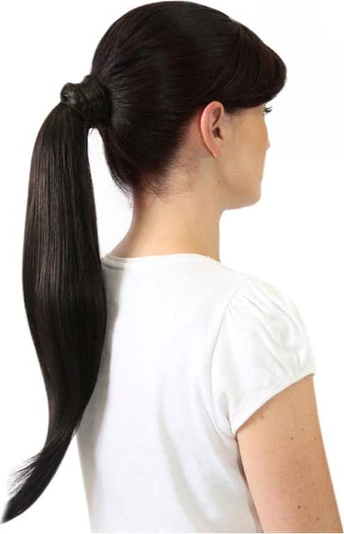 Hairdo Castanho Super Escuro - Aplique Rabo de Cavalo Liso 46cm
