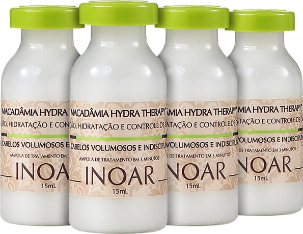 Inoar Macadâmia Oil Premium Hydra Therapy - Ampola de Hidratação 4x15ml