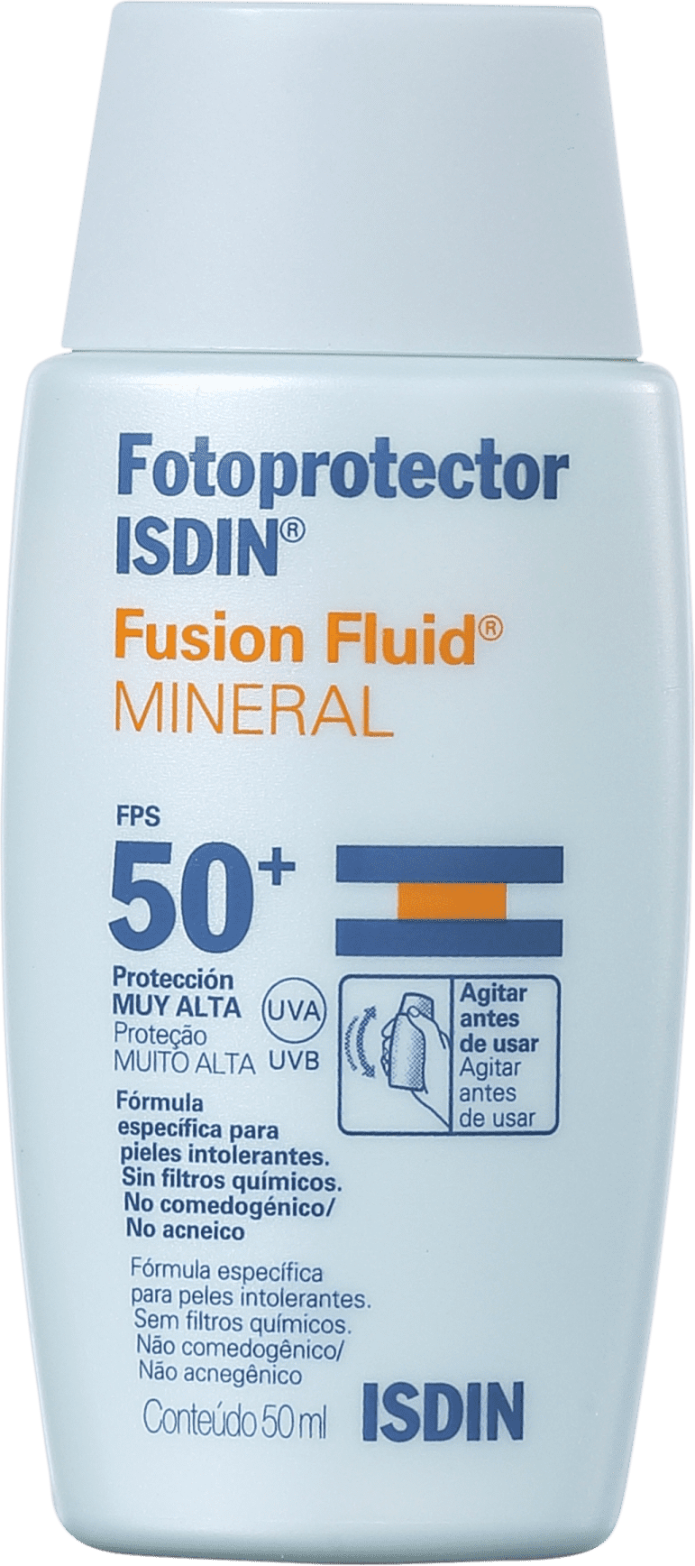 ISDIN Fotoprotector Fusion Fluid Mineral FPS 50 - Protetor Solar Facial 50ml