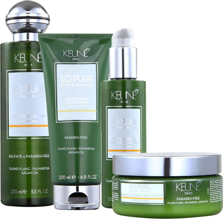 Kit Keune So Pure Moisturizing Overnight Treatment (4 Produtos)