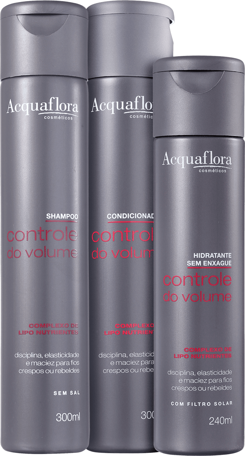 Kit Acquaflora Controle do Volume Hidratante (3 Produtos)