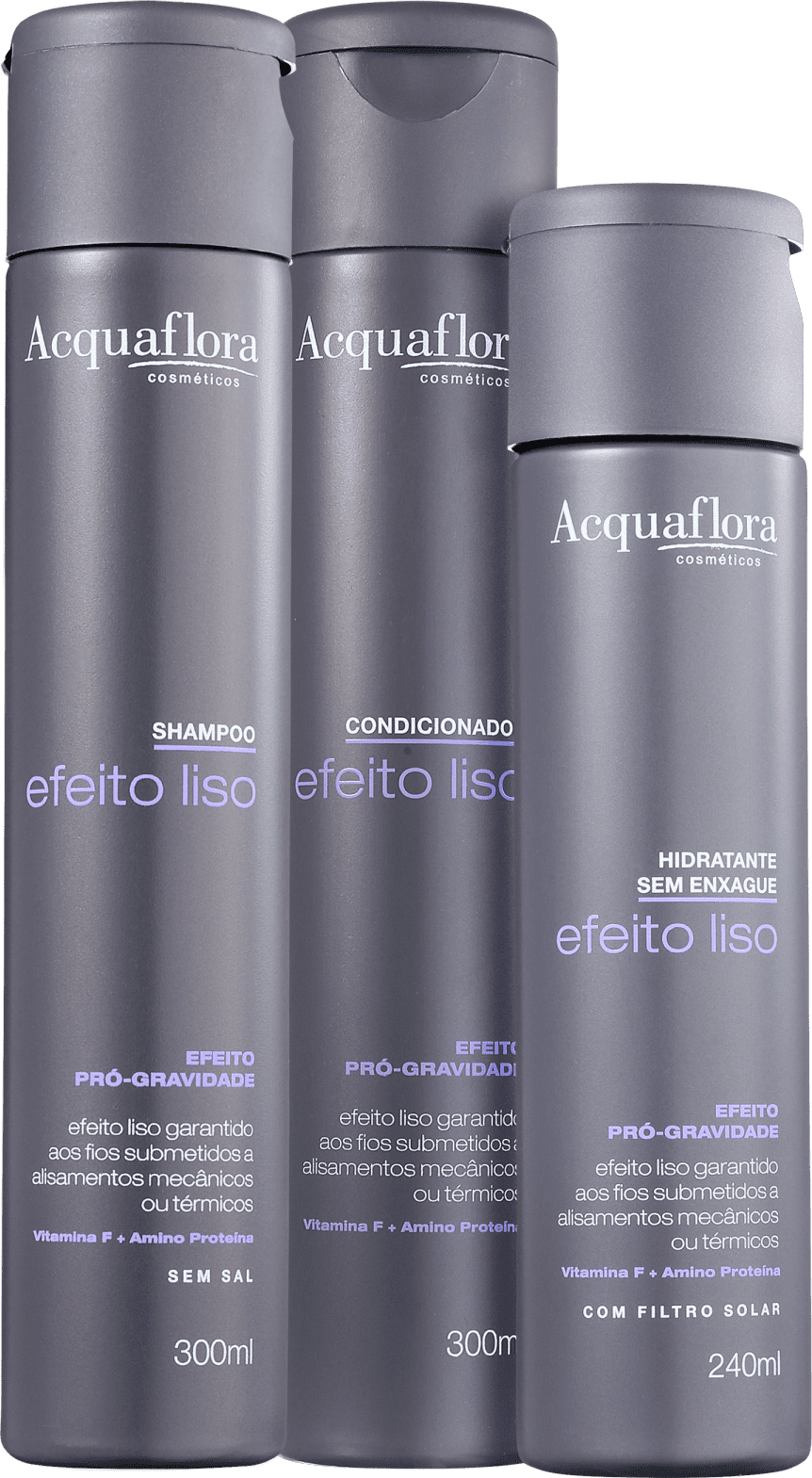 Kit Acquaflora Efeito Liso Hidratante (3 Produtos)