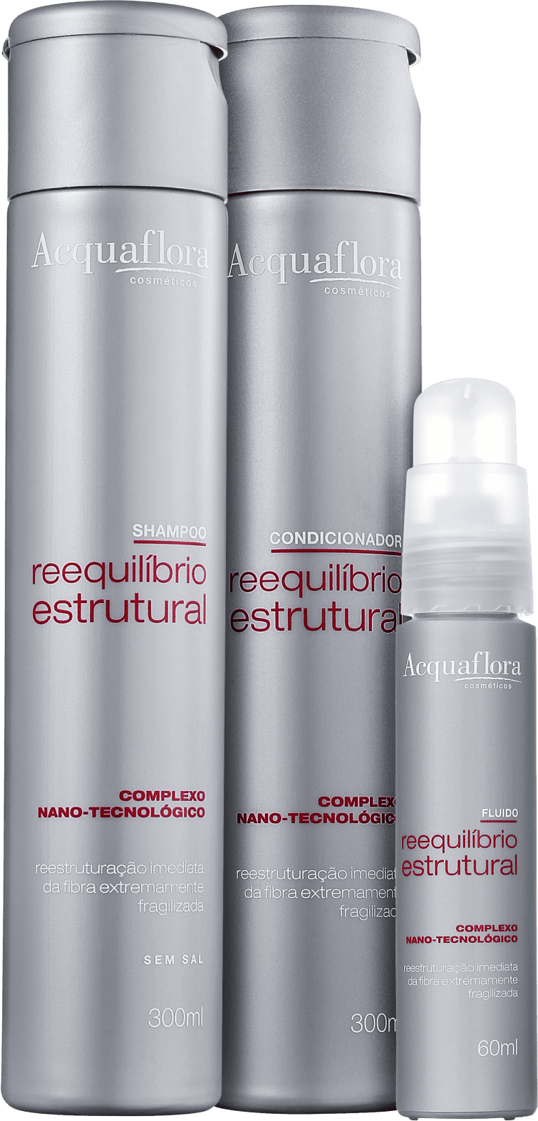 Kit Acquaflora Reequilíbrio Estrutural Fluido (3 Produtos)