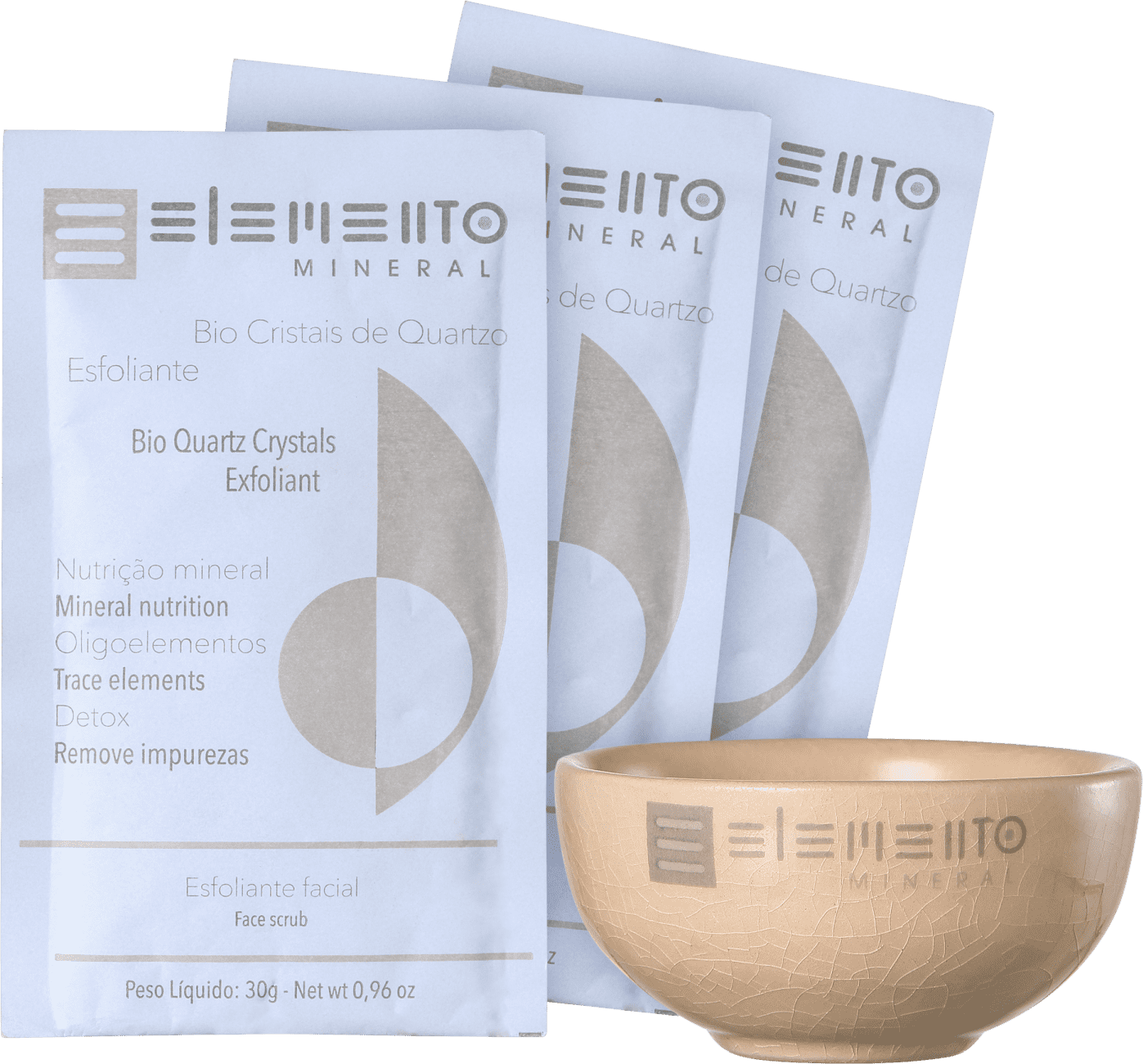 Kit Elemento Mineral Bio Cristais de Quartzo (4 produtos)