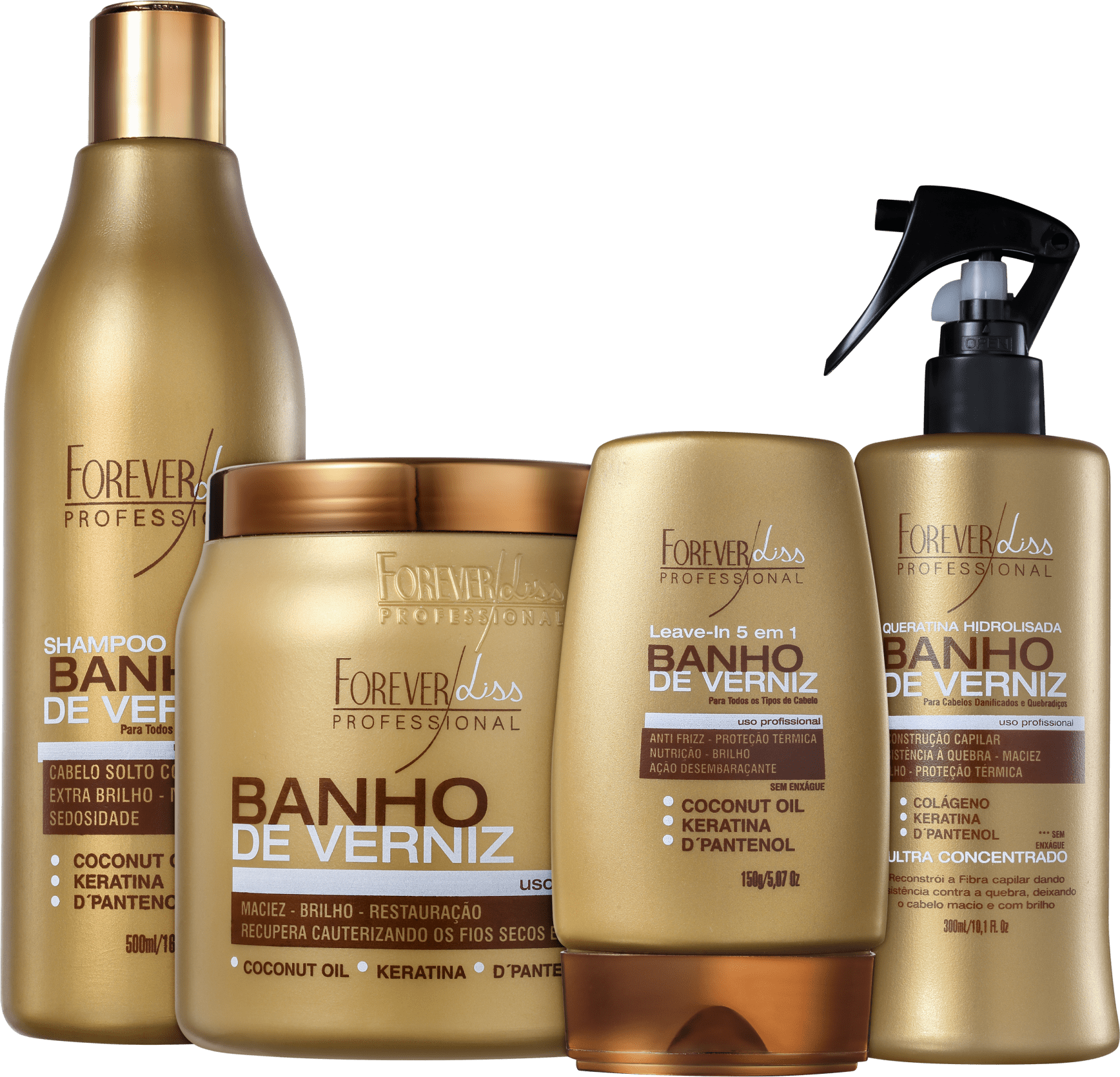 Kit Forever Liss Professional Banho de Verniz Completo (4 Produtos)