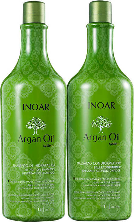 Kit Inoar Argan Oil System Argan Oil Salon Duo (2 Produtos)