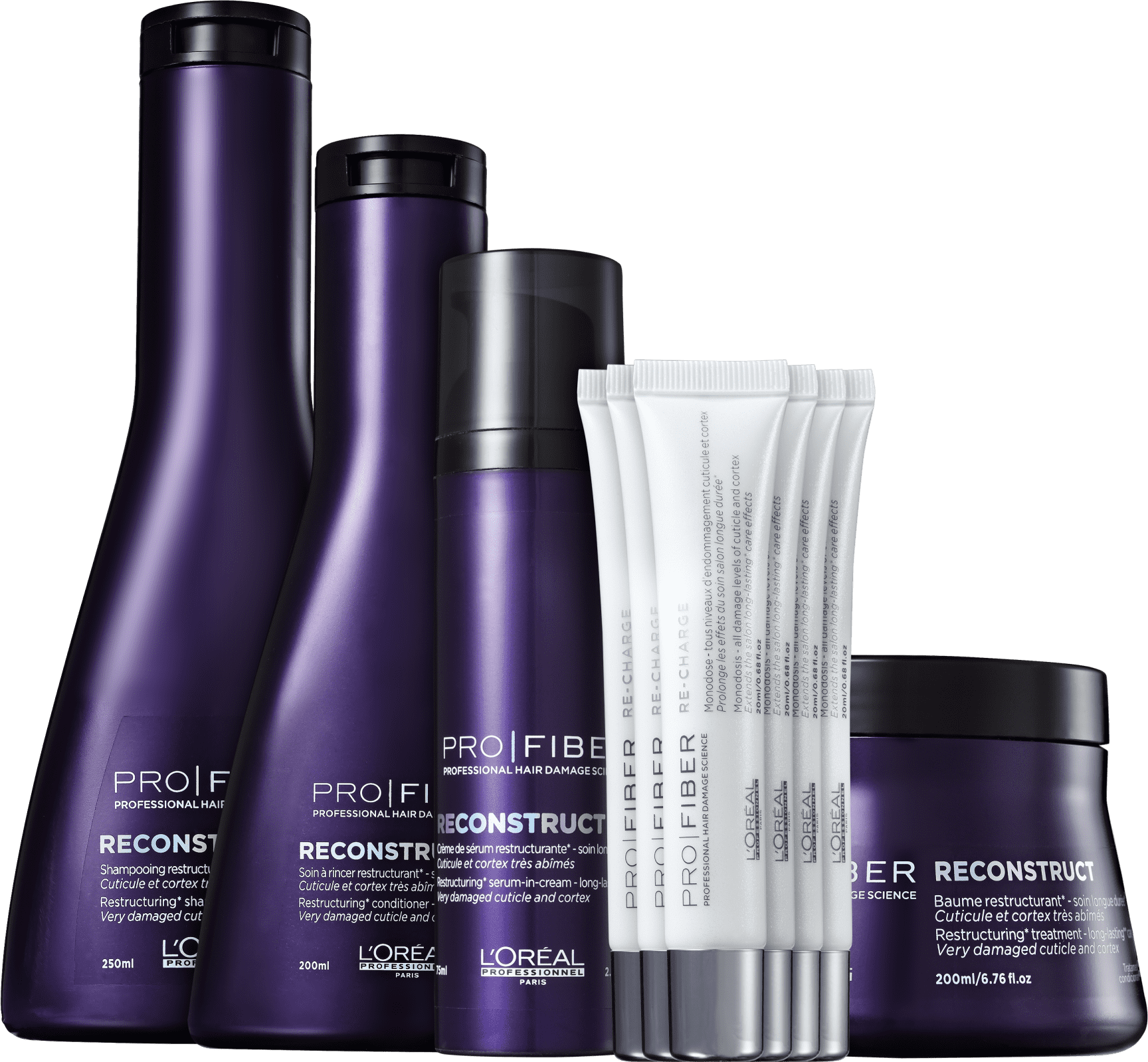 Kit L'Oréal Professionnel Pro Fiber Reconstruct Re-Charge (5 Produtos)