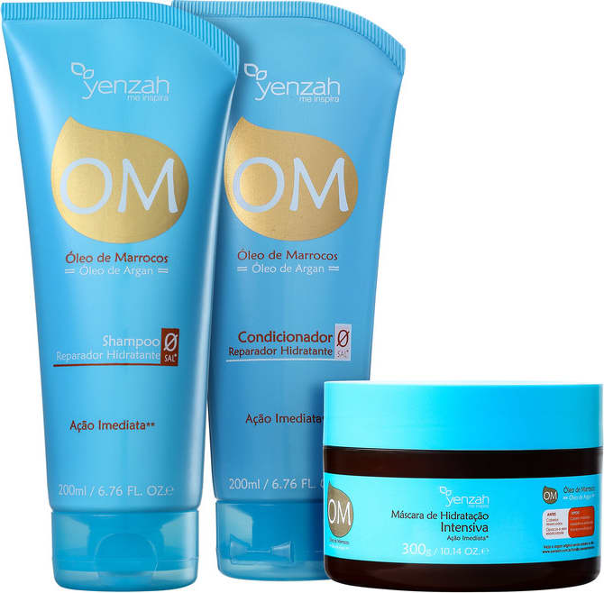 Kit Yenzah OM Óleo de Marrocos Argan Trio (3 Produtos)