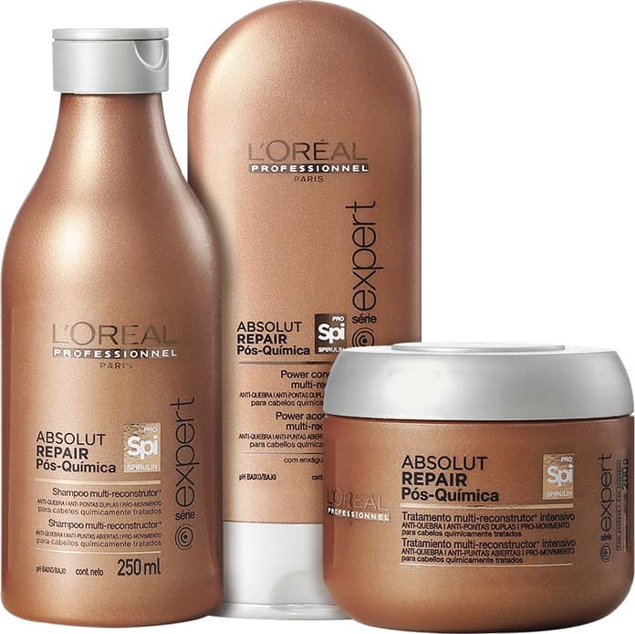 Kit L'Oréal Professionnel Absolut Repair Pós-Química Multi-reconstrutor Intensivo (3 Produtos)