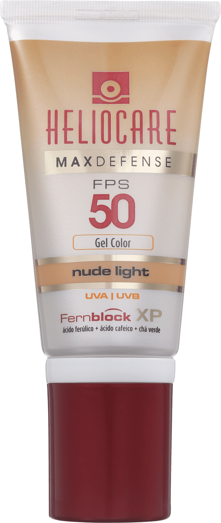 Melora Heliocare Max Defense Gel Color Nude Light FPS 50 - Protetor Solar com Cor 50g