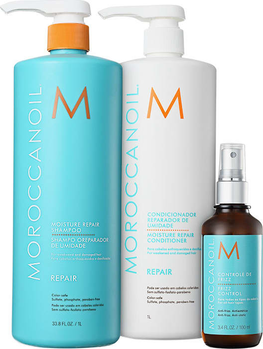 Kit Moroccanoil Repair Moisture Frizz Control (3 Produtos)