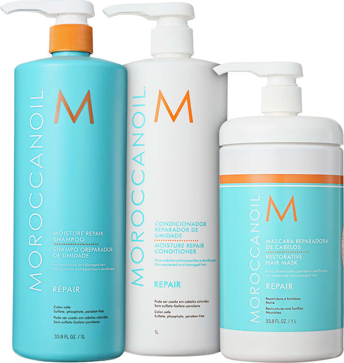 Kit Moroccanoil Repair Moisture Triplo (3 Produtos)