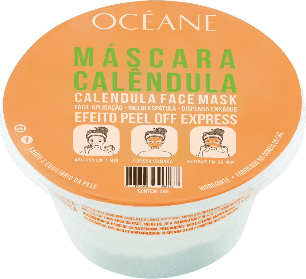Océane Máscara Calêndula - Máscara Facial 28g