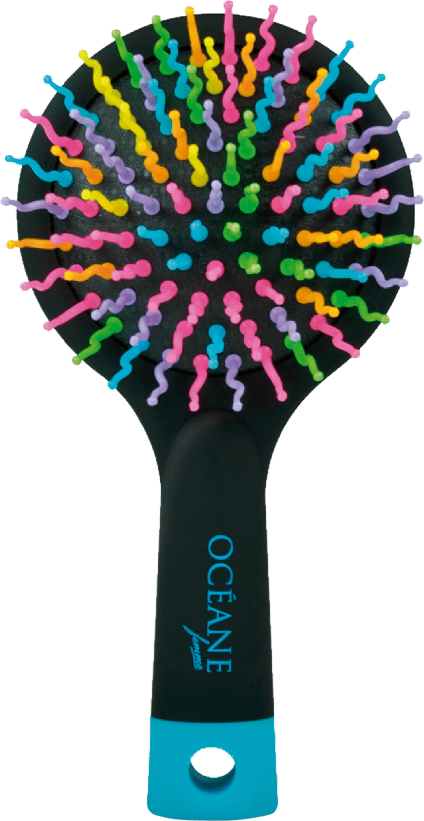 Océane Rainbow Brush Preta - Mini Escova de Cabelo