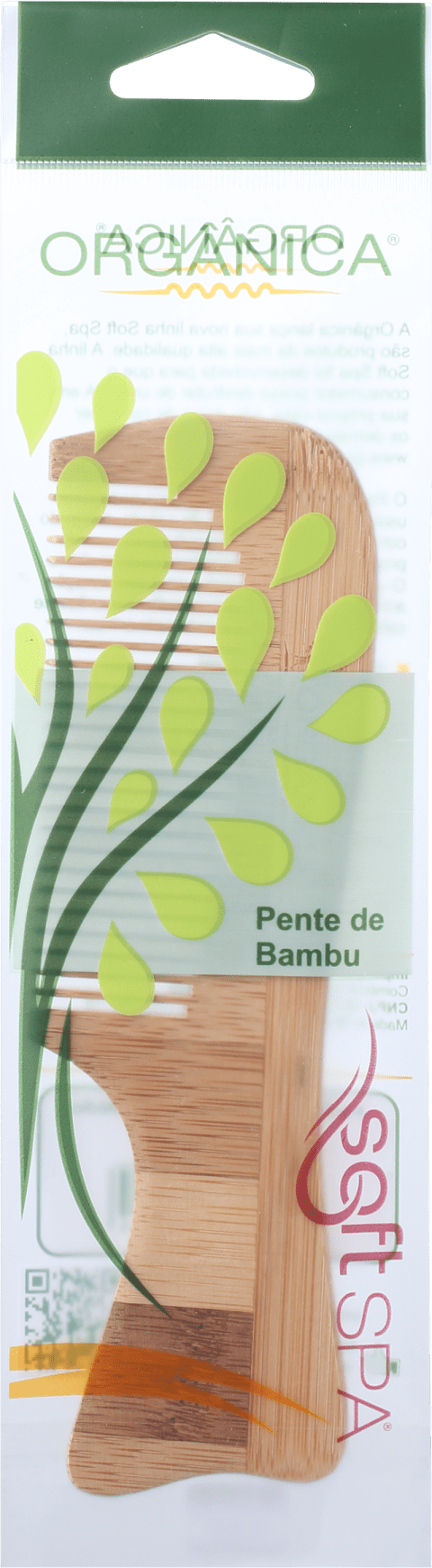 Orgânica Bambu Cabo Médio - Pente de Madeira