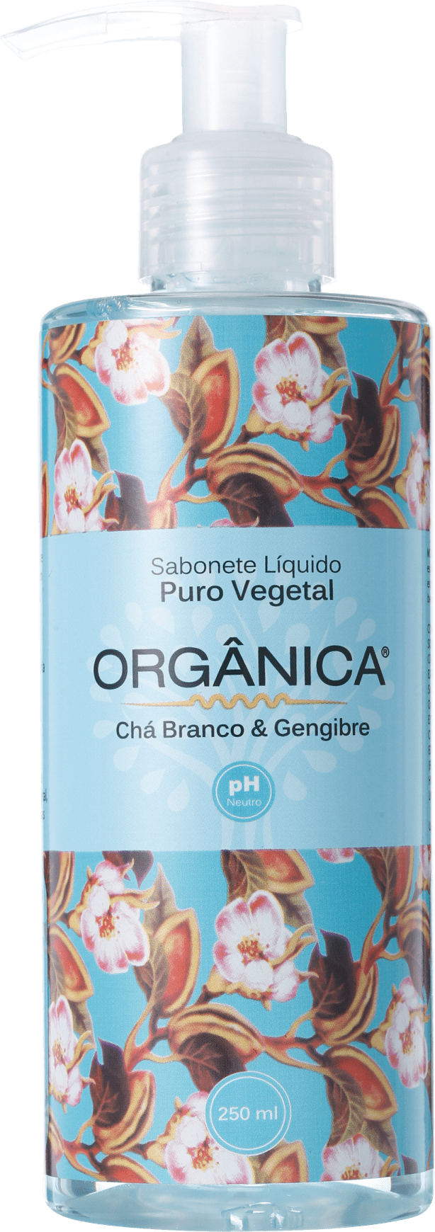 Orgânica Puro Vegetal Chá Branco e Gengibre - Sabonete Líquido 250ml