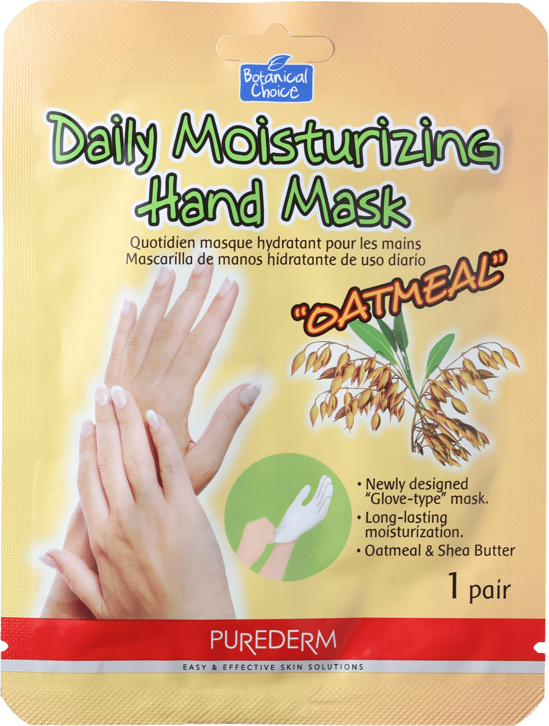 Purederm Oatmeal - Máscara Hidratante para as Mãos (1 par)