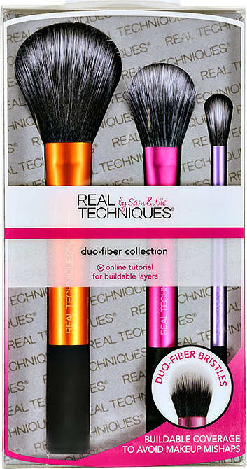 Kit de Pincéis Real Techniques Duo Fiber Collection (3 produtos)
