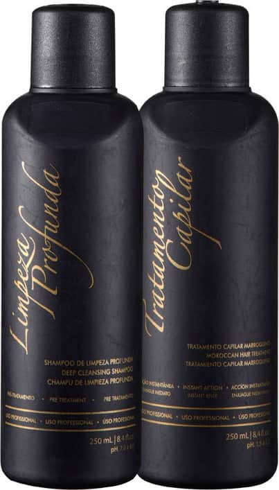 Kit G.Hair Tratamento Capilar Marroquino Escova Marroquina (2 Produtos)