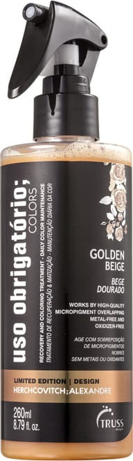 Truss Alexandre Herchcovitch Uso Obrigatório Golden Beige - Tratamento Reconstrutor 260ml