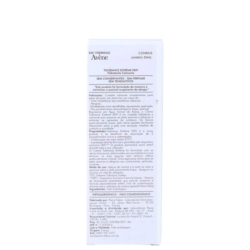 Avène Tolérance Extrême - Creme Hidratante Facial 50ml