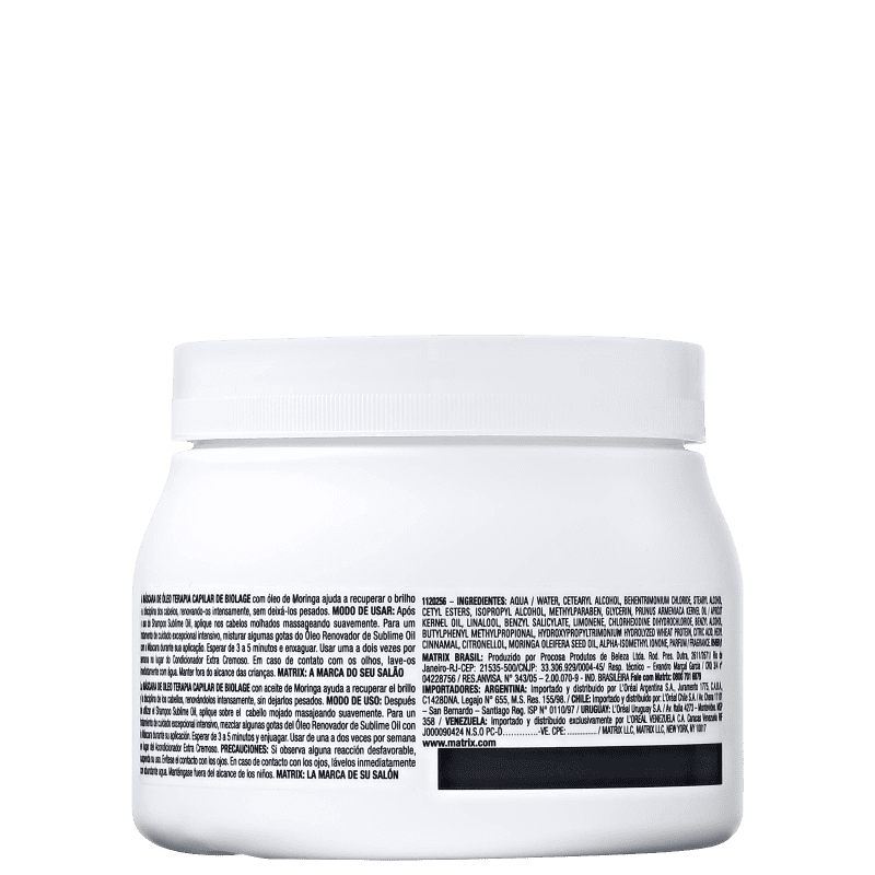 Matrix Biolage Sublime Oil Máscara de Óleo Terapia - Tratamento 500g