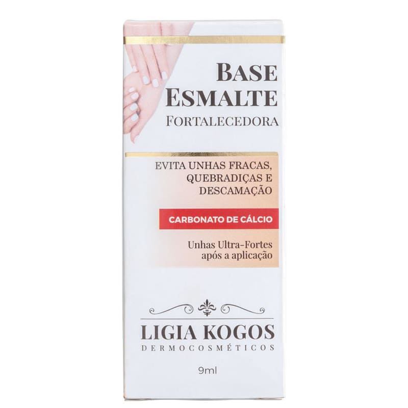 Ligia Kogos Base Esmalte para Unhas Fracas - Base Fortalecedora 12ml