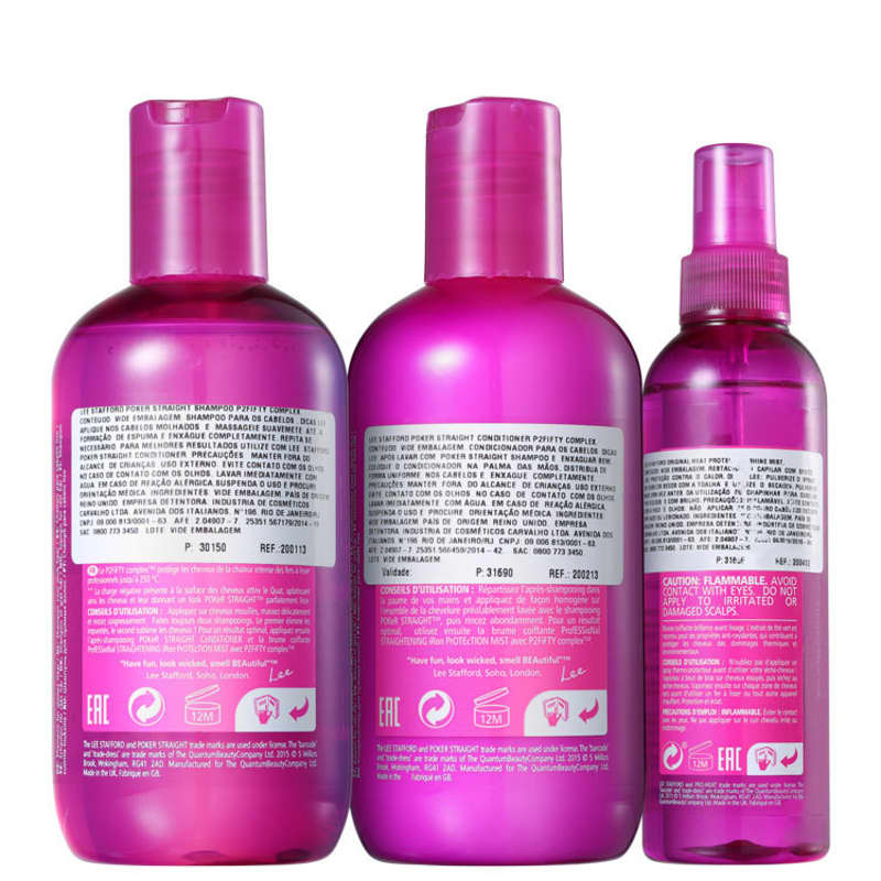 Kit Lee Stafford Poker Straight Cleansing & Protection (3 Produtos)