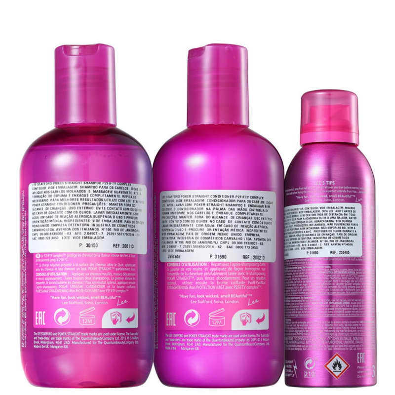 Kit Lee Stafford Poker Straight Cleansing & Dehumidifier de Tratamento (3 Produtos)