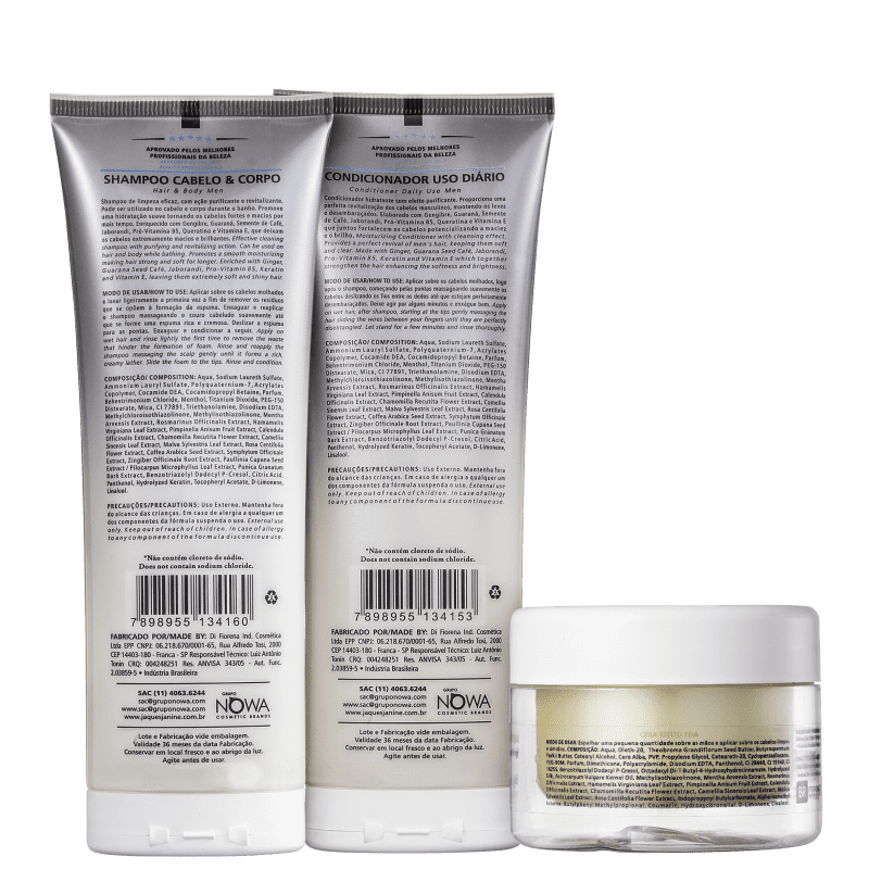 Kit Jacques Janine Professionnel Exclusivo para Homens Cera (3 Produtos)